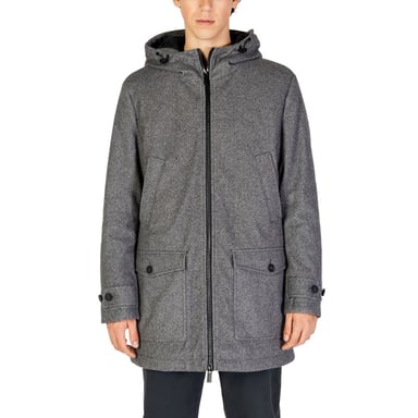 Wool Blend Parka Hooded Zipup