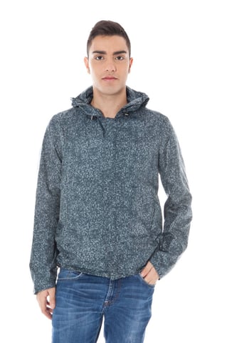 Hooded Jacket Speckled Print