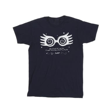 Harry Potter Girls Luna Being Different Cotton T-Shirt (Navy Blue)