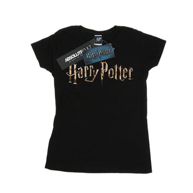 Harry Potter Womens/Ladies Full Colour Logo Cotton T-Shirt (Black)