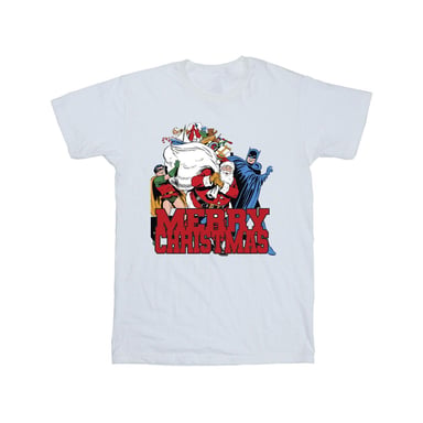 DC Comics Mens Batman Merry Christmas Comic T-Shirt (White)