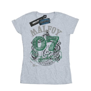 Harry Potter Womens/Ladies Malfoy Slytherin Cotton T-Shirt (Sports Grey)