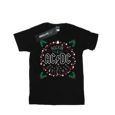 AC/DC Mens Christmas Circle T-Shirt (Black)