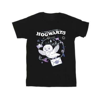 Harry Potter Boys Owl Letter From Hogwarts T-Shirt (Black)