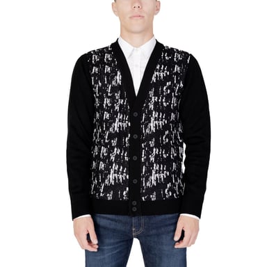 Black White Cardigan Knitwear