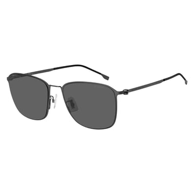 Hugo Boss Mens BOSS1405FSK 0R80 M9 Polarised Sunglasses (Dark Ruthenium/Grey)