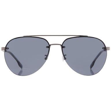 Hugo Boss Mens 1537/F/SK 06LB IR Sunglasses (Dark Ruthenium/Grey)