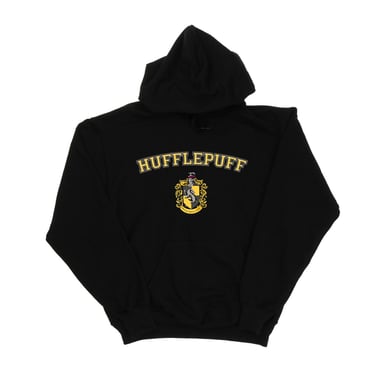Harry Potter Girls Hufflepuff Crest Hoodie (Black)