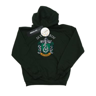 Harry Potter Boys Slytherin Crest Hoodie (Forest Green)