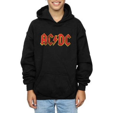 AC/DC Boys Distressed Logo Hoodie (Black)