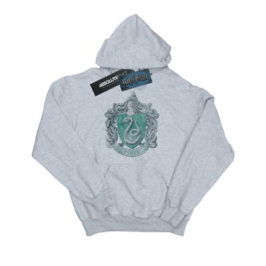 Harry Potter Mens Slytherin Cotton Hoodie (Sports Grey)