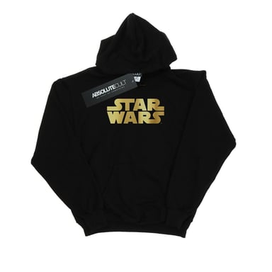 Star Wars Boys Gold Logo Hoodie (Black)