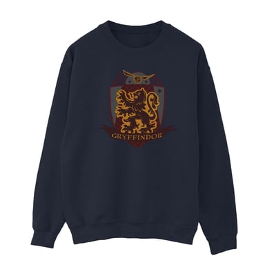 Harry Potter Mens Gryffindor Chest Badge Sweatshirt (Navy Blue)
