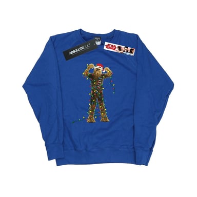 Star Wars Womens/Ladies Chewbacca Christmas Lights Sweatshirt (Royal Blue)