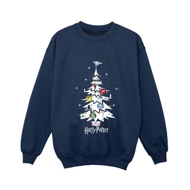 Harry Potter Boys Christmas Tree Sweatshirt (Navy Blue)