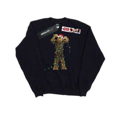 Star Wars Womens/Ladies Chewbacca Christmas Lights Sweatshirt (Black)