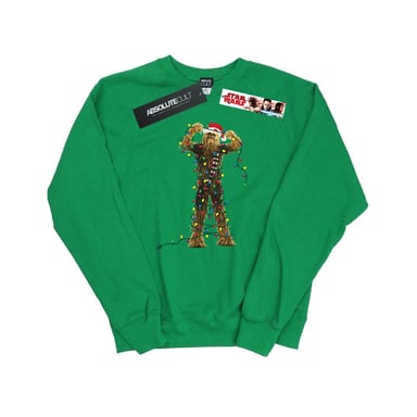 Star Wars Womens/Ladies Chewbacca Christmas Lights Sweatshirt (Irish Green)