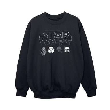 Star Wars Boys Character Heads Sweatshirt (Black)
