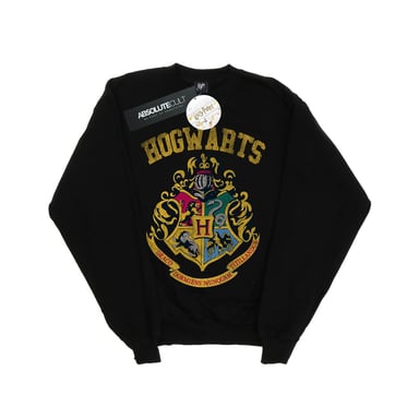 Harry Potter Girls Filled Crest Varsity Sweatshirt (Black)