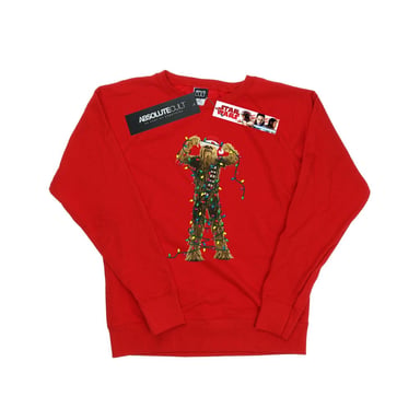 Star Wars Womens/Ladies Chewbacca Christmas Lights Sweatshirt (Red)