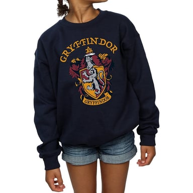 Harry Potter Girls Gryffindor Cotton Sweatshirt (Navy Blue)