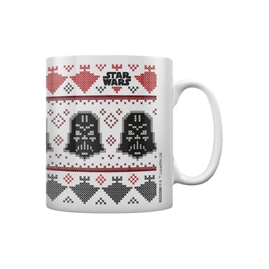 Star Wars Darth Vader Christmas Mug (White/Black/Red)