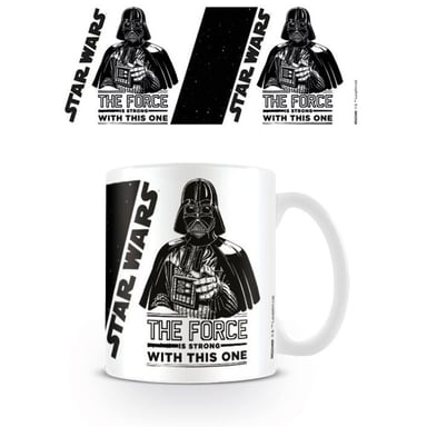 Star Wars The Force Is Strong Mug (White/Black)