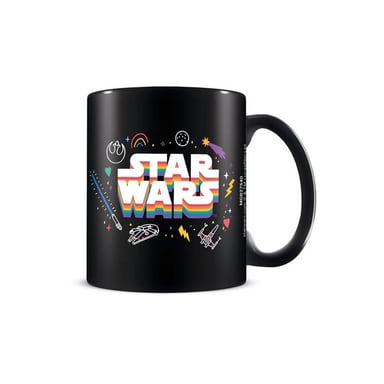 Star Wars Pride Rainbow Logo Mug (Black)
