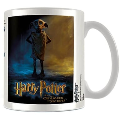Harry Potter Warning Dobby Mug (White/Blue/Yellow)