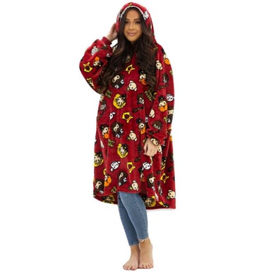 Harry Potter Unisex Adult Charm Fleece Hoodie Blanket (Red)