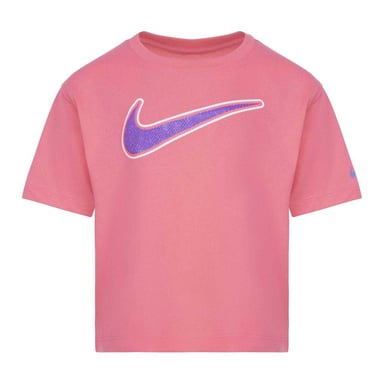 Nike Girls Swoosh Varsity T-Shirt (Pink)