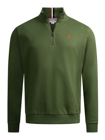 U.S. POLO ASSN. heren half-zip trui USNiico van katoenmix