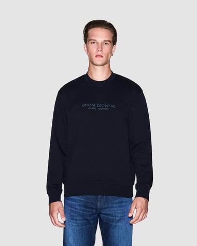 Crew Neck Sweatshirt in Dark Blue