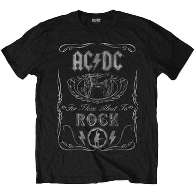 AC/DC Childrens/Kids Cannon Swig Vintage Cotton T-Shirt (Black)