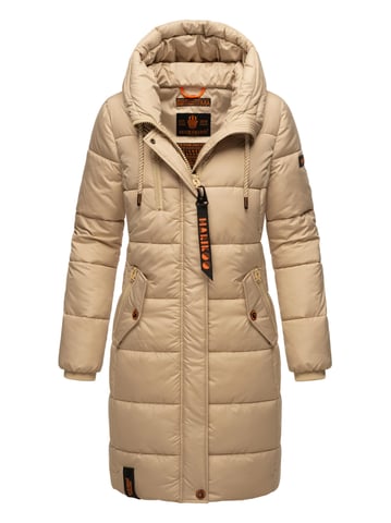 Marikoo women’s winter coat – Long quilted jacket with hood & pockets
