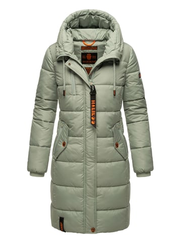 Marikoo women’s winter coat – Long quilted jacket with hood & pockets