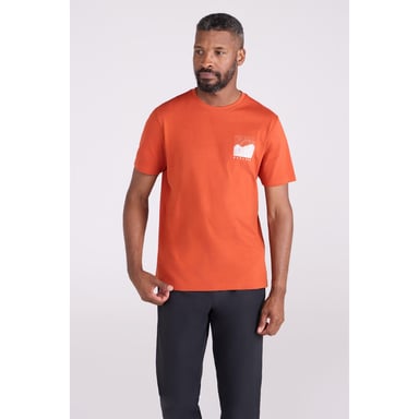Mountain Warehouse Mens Conquer New Heights Organic Cotton T-Shirt (Rust)
