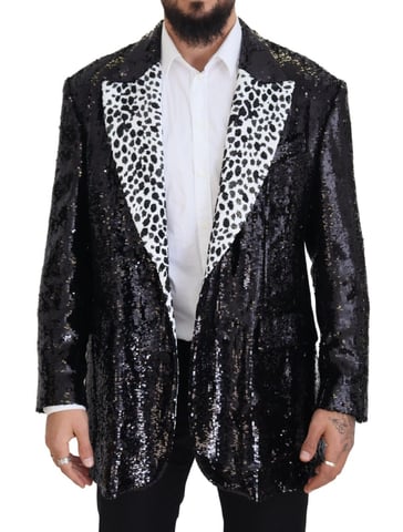 Paillettblazer med dalmatisk krage