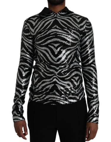 Pälsglitter Zebra Tryckt Blus