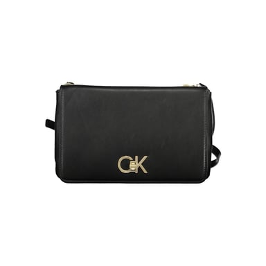 Ck Monogram Flap Shoulder Bagblack