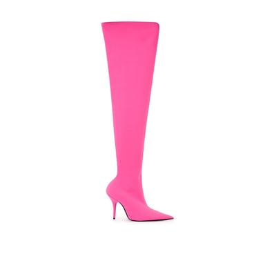Kniv Stretch Stövlar Rosa Stiletter