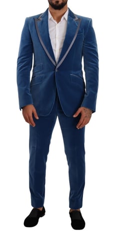 Sammet kostym Slim Fit