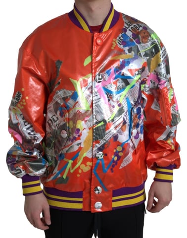 Tryckt Satin Baseballjacka Bomber