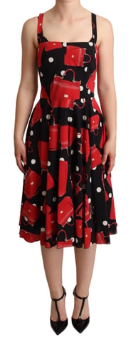 Polka Dot Handväska Mönster Klänning