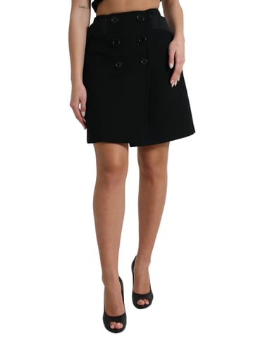 Double Breasted Mini Skirt Aline