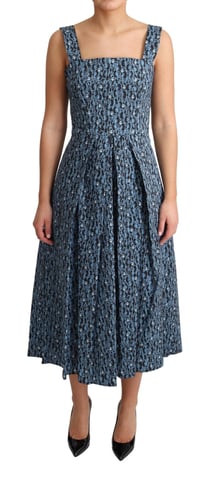 Printed Cotton Midi Dress Aline Style