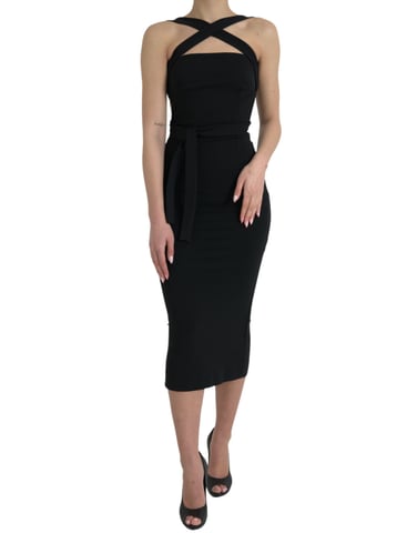 Korshalsad Bodycon Midiklänning