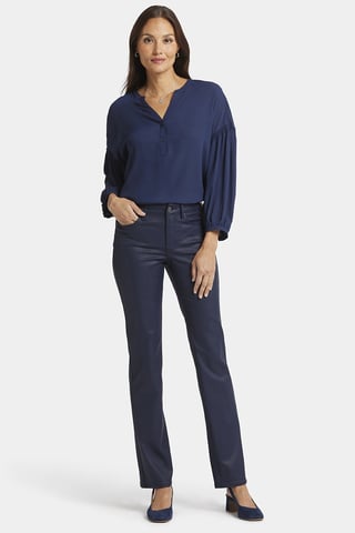 Marilyn Straight Jeans Dark Blue Coating Premium Denim | Starless Sky Coated