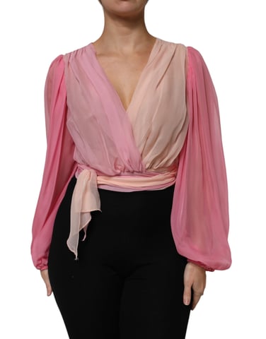 Silk Chiffon Blouse Ombre