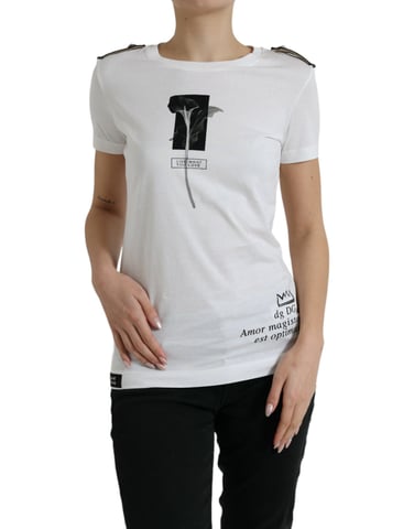 Floral Short Sleeve Crew Neck Tee